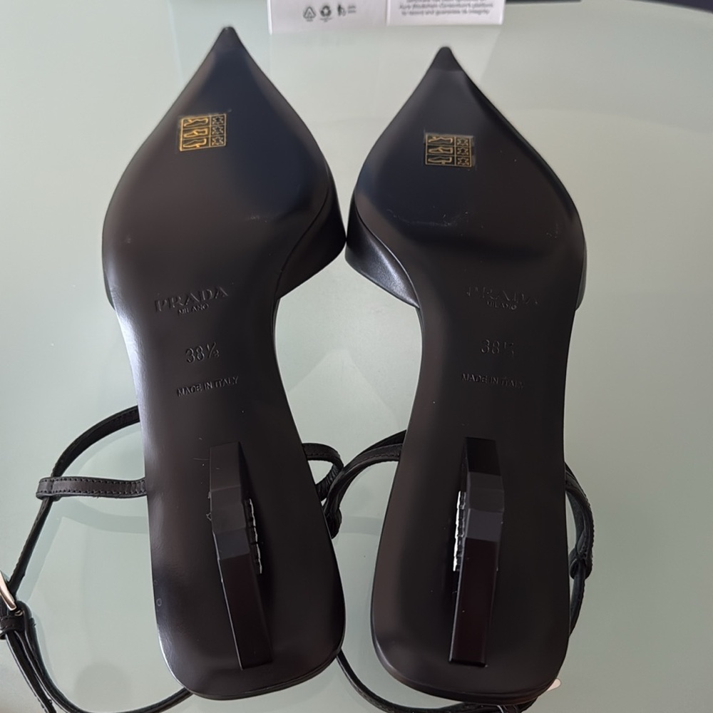NIB PRADA Modellerie Pointed toe kitten Heel Slingback PUMP/shoes 8-8.5 US/38.5 - Picture 9 of 16